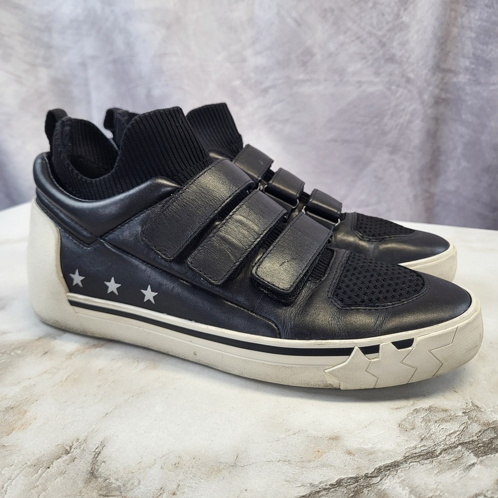ASH Neptune sneakers Black White REd Star Strap Women's 39/8.5-9